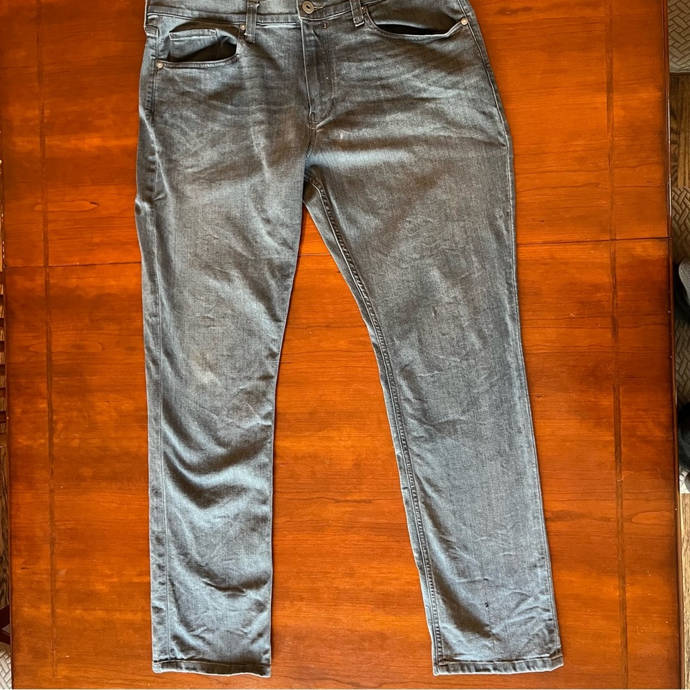 PAIGE Federal Men's Charcoal Gray Slim Straight Fit Cotton Jeans Size 36 - Picture 5 of 15